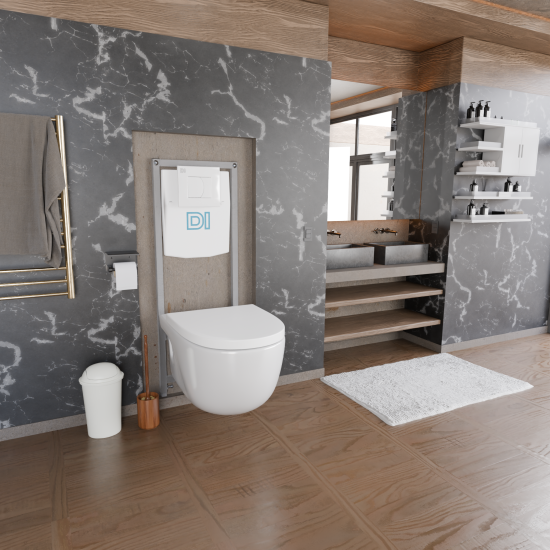 Инсталляция DI для подвесного унитаза с кнопкой цвет белый