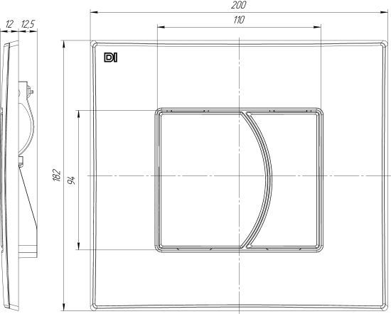 Инсталляция DI для подвесного унитаза с кнопкой цвет белый