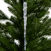 Новогоднее украшение Сосулька 18x1.5 см цвет прозрачный