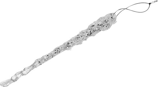 Новогоднее украшение Сосулька 18x1.5 см цвет прозрачный