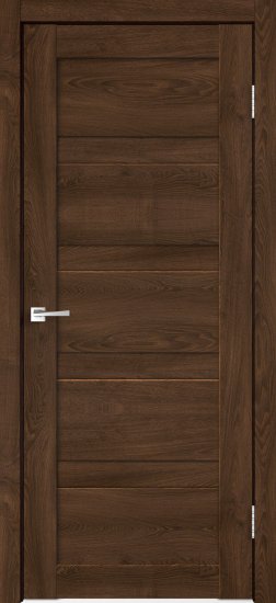 Дверь межкомнатная глухая Лайн 90x200 см Hardflex цвет дуб тернер венге без замка, без петель