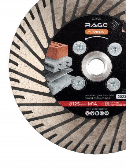 Диск алмазный Rage 603126 турбо 125xM14x3 мм