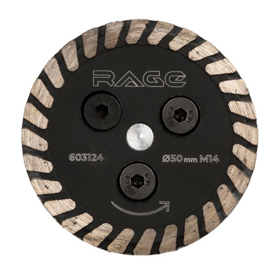 Диск алмазный для подрезки плиточного клея под СВП Rage 603124 турбо 50xM14x1.8 мм