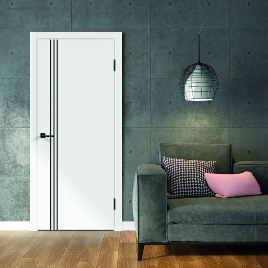 Дверь межкомнатная глухая Бланка М3 70x200 см эмаль белый без замка и петель