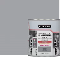 Грунт-эмаль по ржавчине 3 в 1 Luxens цвет серебро 0.9 кг