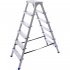 Двухсторонняя алюминиевая стремянка STAIRS AS206