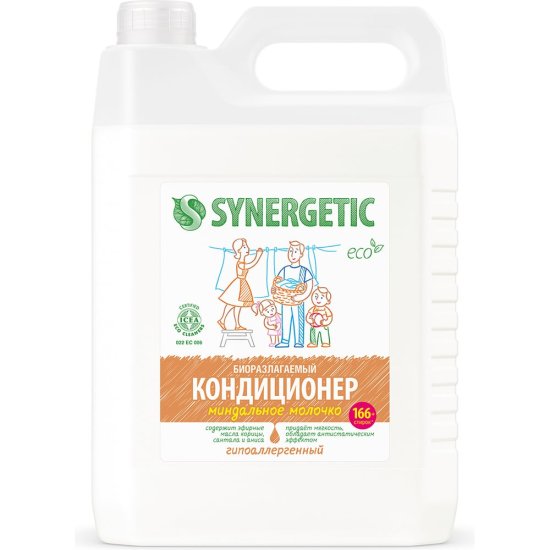 Кондиционер для белья SYNERGETIC МИНДАЛЬНОЕ МОЛОЧКО