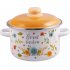 Цилиндрическая эмалированная кастрюля appetite Floral kitchen