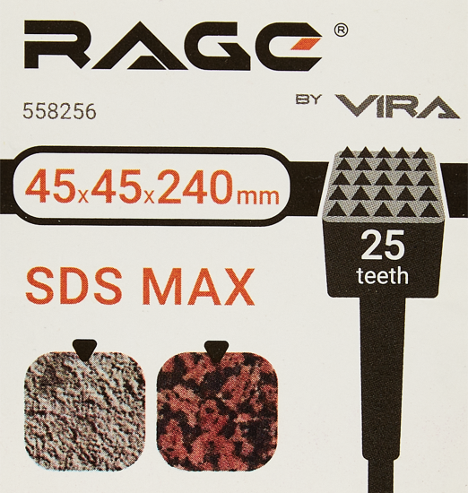 Зубило бучарда SDS-max Rage 45x240 мм