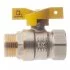 Кран шаровой газовый СТМ 3/4 ВР(г) х 3/4 НР(ш) бабочка
