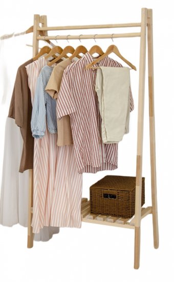 Вешалка напольная 80x157x40.5 см дерево цвет бежевый/черный