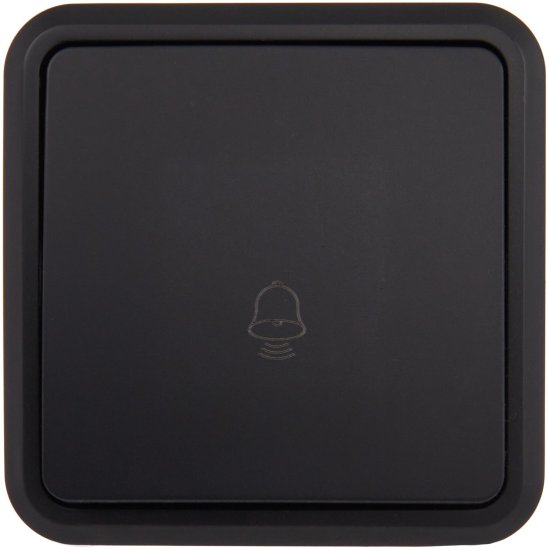 Кнопка для дверного звонка проводная First цвет черный