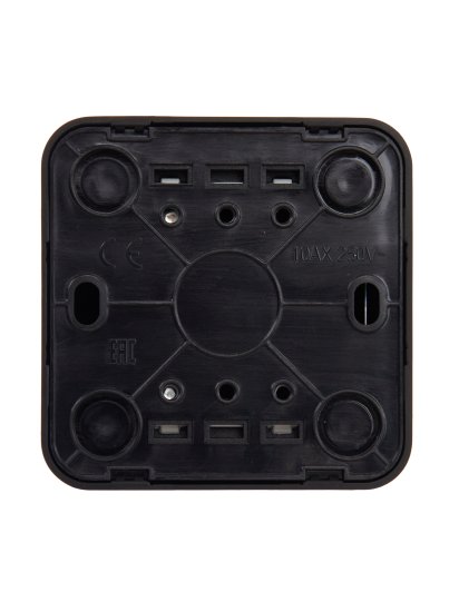 Кнопка для дверного звонка проводная First цвет черный