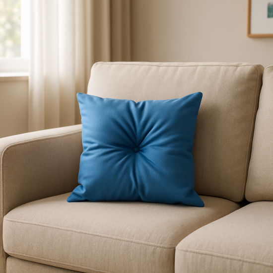 Подушка водоотталкивающая Linen Way 45x45 см цвет серо-синий