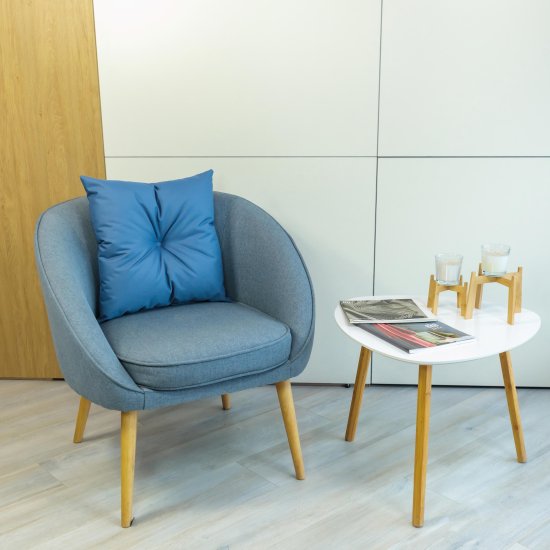 Подушка водоотталкивающая Linen Way 45x45 см цвет серо-синий