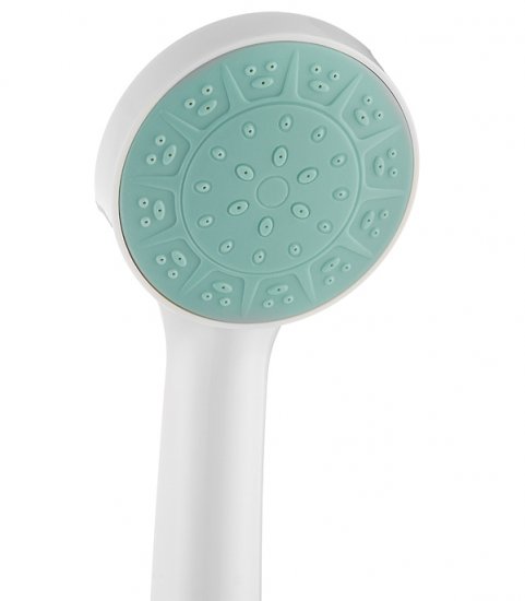 Лейка для душа Union d83 мм 1 режим без шланга пластик белая (MW071)