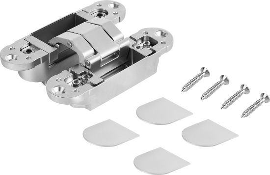 Петля дверная скрытая 120x30x30 мм ЦАМ цвет серебро 1 шт.