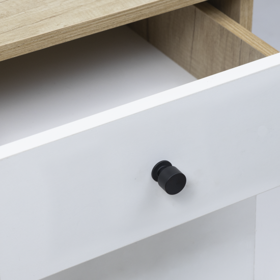 Мебельная ручка-кнопка AKS Лион черная 24 мм