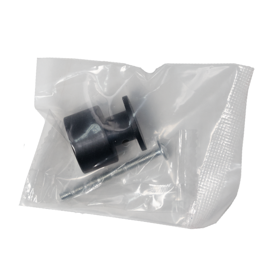 Мебельная ручка-кнопка AKS Лион черная 24 мм