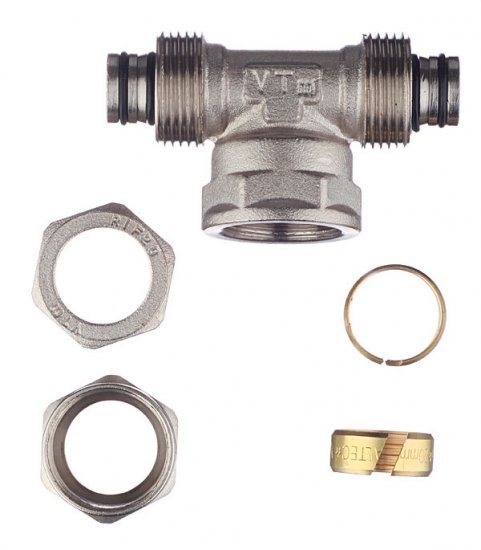 Тройник VALTEC (VTm.332.N.200520) 20 обж(ц) х 3/4 ВР(г) х 20 обж(ц)