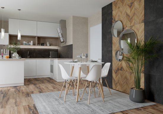 Плитка настенная Керамин Студио 60x30 см 1.98 м² матовая цвет коричневый рельеф
