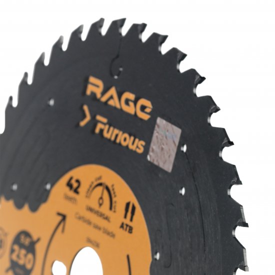 Диск пильный по дереву Rage Furious 42Т 250x30x2.4 мм, кольца 25.4/20/16