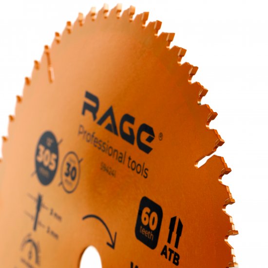 Диск пильный по дереву Rage 60Т 305x30x3 мм