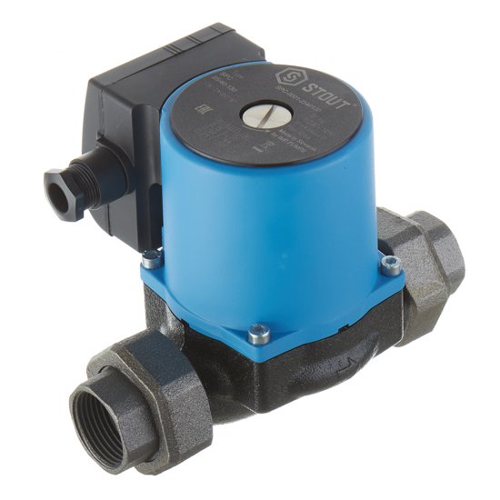 Циркуляционный насос для систем отопления Stout 25/40-130 DN25 подъем 4 м 130 мм с гайками (SPC-0010-2540130)