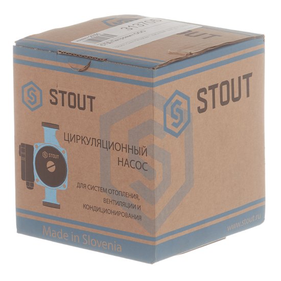 Циркуляционный насос для систем отопления Stout 25/40-130 DN25 подъем 4 м 130 мм с гайками (SPC-0010-2540130)