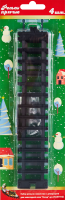 Новогодняя игрушка Рельсы прямоугольные 34.5x11.5 см цвет черный