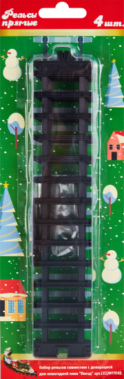 Новогодняя игрушка Рельсы прямоугольные 34.5x11.5 см цвет черный