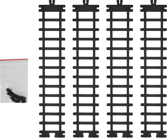 Новогодняя игрушка Рельсы прямоугольные 34.5x11.5 см цвет черный
