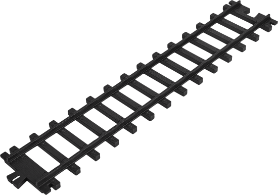 Новогодняя игрушка Рельсы прямоугольные 34.5x11.5 см цвет черный