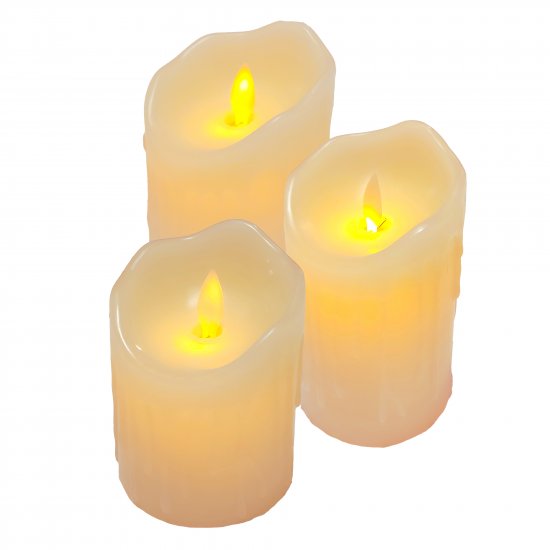Гирлянда декоративная Свечи теплый белый цвет света 15 см 3 шт.