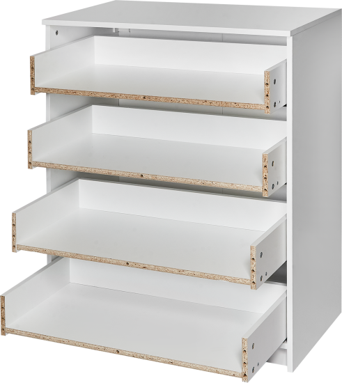 Каркас комода 4 ящика 79.8x98.2x43.5 см ЛДСП цвет белый