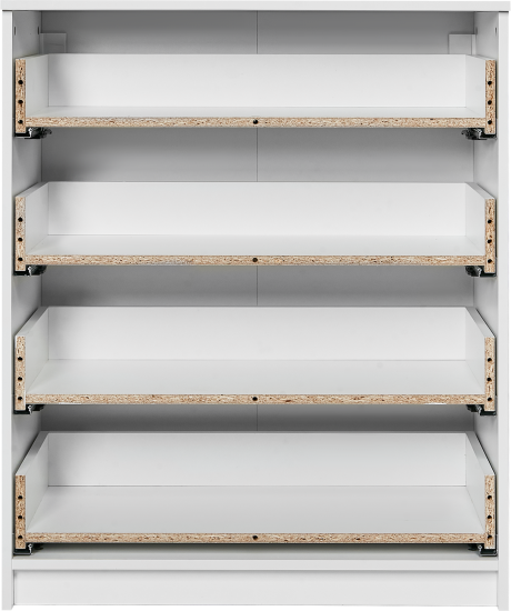 Каркас комода 4 ящика 79.8x98.2x43.5 см ЛДСП цвет белый