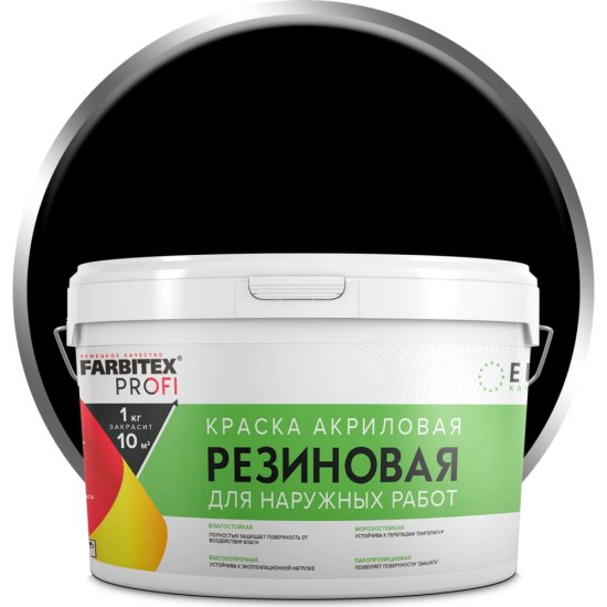 Резиновая акриловая краска Farbitex ПРОФИ