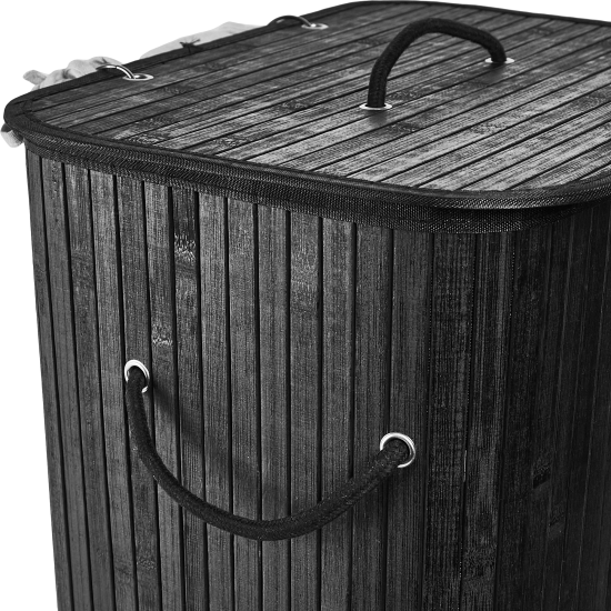 Корзина для белья Vidage Karfa 72 л бамбук цвет черный
