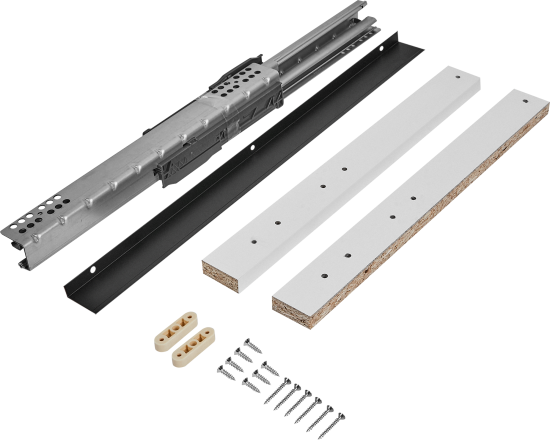 Полка выдвижная с ручкой для шкафа Лион 56.8x51.1 см ЛДСП цвет белый