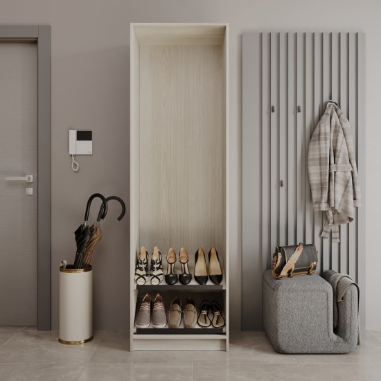 Полка наклонная с ручкой для шкафа Лион 56.7x41 см ЛДСП цвет дуб комано 2 шт