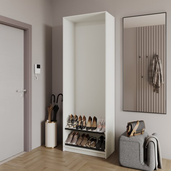 Полка наклонная с ручкой для шкафа Лион 76.7x41 см ЛДСП цвет белый 2 шт