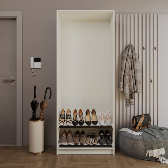 Полка наклонная с ручкой для шкафа Лион 76.7x41 см ЛДСП цвет белый 2 шт