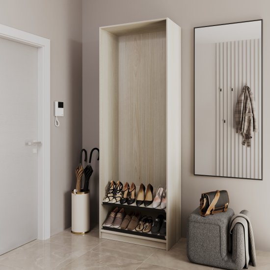 Полка наклонная с ручкой для шкафа Лион 76.7x41 см ЛДСП цвет дуб комано 2 шт