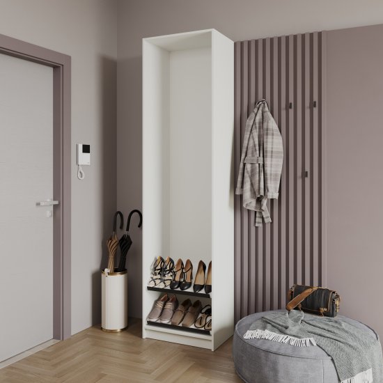 Полка наклонная с ручкой для шкафа Лион 56.7x41 см ЛДСП цвет белый 2 шт