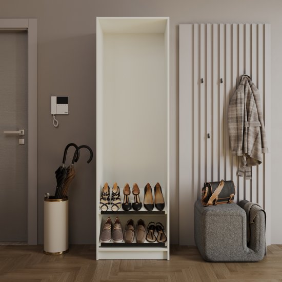 Полка наклонная с ручкой для шкафа Лион 56.7x41 см ЛДСП цвет белый 2 шт