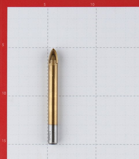 Сверло по плитке и стеклу Практика 12х100 мм квадро (035-004)