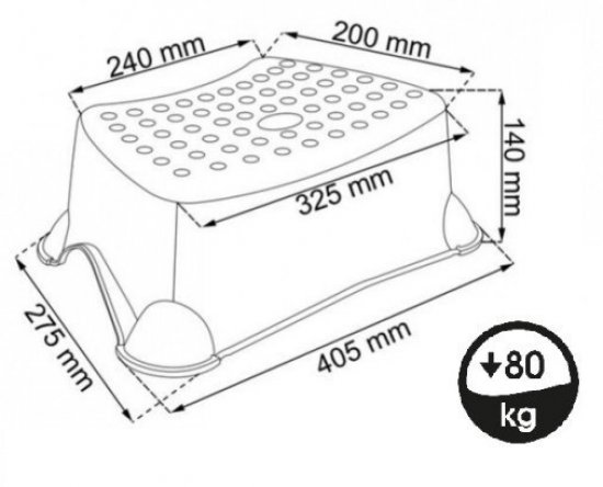 Подставка для ванной Primanova цвет белый