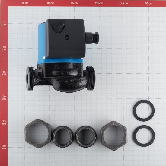 Циркуляционный насос для систем отопления Stout 25/60-130 DN25 подъем 6,5 м 130 мм с гайками (SPC-0010-2560130)