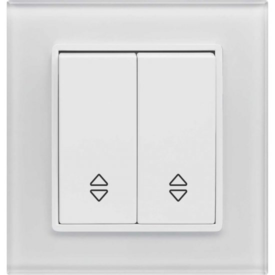 Реверсивный двухклавишный выключатель Vesta Electric Exclusive White