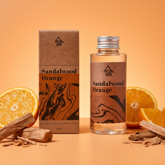 Наполнитель для ароматического диффузора Arida Home Сандал и апельсин 100 мл